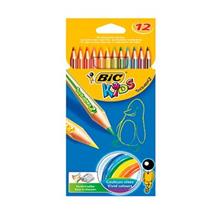 مداد رنگی 12 رنگ بیک سری کیدز مدل تروپی کالرز 2 Bic Kids Tropicolors 2 12 Colored Pencil